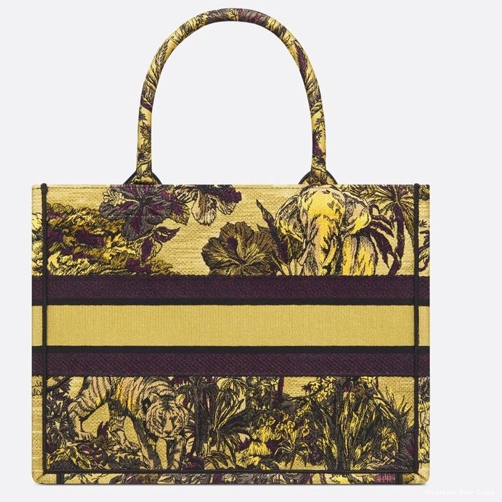 Cheap De Jouy Book Tote Canvas Motif Toile Dior Yellow Voyage 0811 Luxury